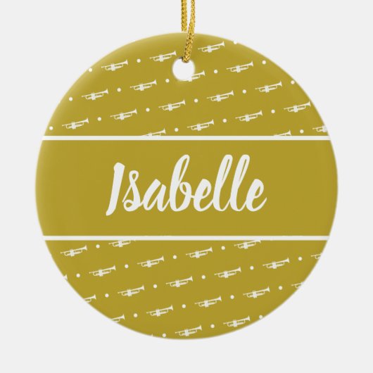 Trumpet Player Musician Gift Personated Custom Keramisch Ornament (Voorkant)