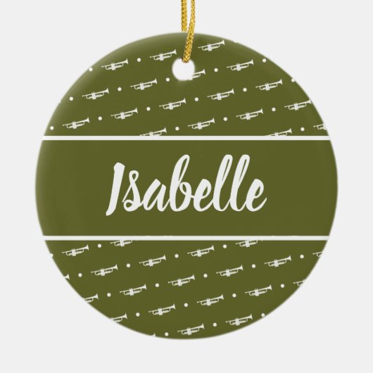 Trumpet Player Musician Gift Personated Custom Keramisch Ornament (Voorkant)