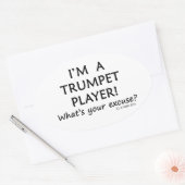 Trumpet Player-pardon Ovale Sticker (Envelop)