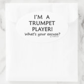 Trumpet Player-pardon Ovale Sticker (Tas)