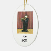 Trumpet Player Persoonlijke versiering Keramisch Ornament (Links)