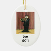 Trumpet Player Persoonlijke versiering Keramisch Ornament (Achterkant)