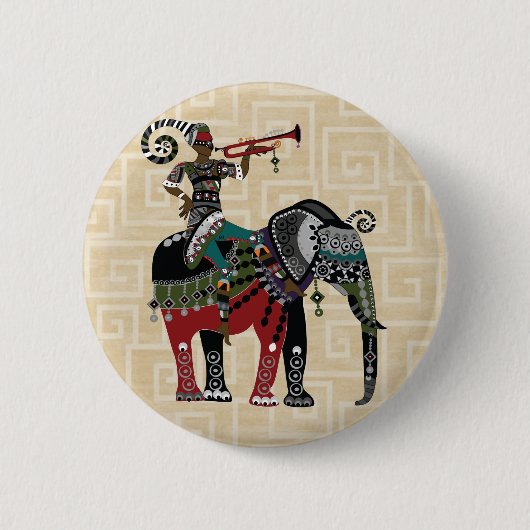 Trumpet Player Ronde Button 5,7 Cm (Voorkant)