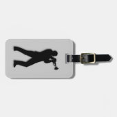 Trumpet Player Silver Bagagelabel (Voorkant horizontaal)