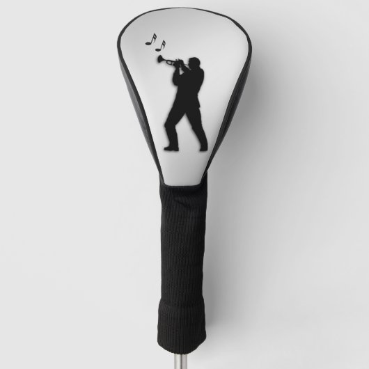Trumpet Player Silver Golfheadcover (Voorkant)