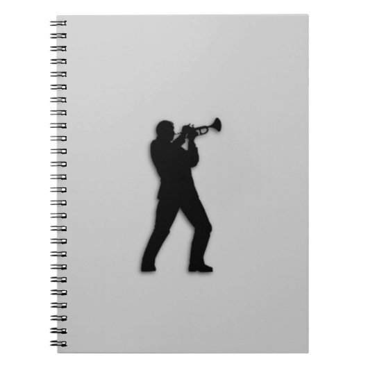 Trumpet Player Silver Notitieboek (Voorkant)