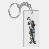 Trumpet Player Sleutelhanger (Voorkant Links)