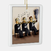 Trumpet Player Smoking Cartoon Keramisch Ornament (Rechts)