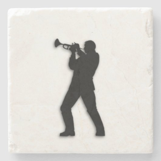 Trumpet Player Stenen Onderzetter (Voorkant)