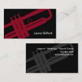 Trumpet Player Teacher Studio Musicus Visitekaartje (Voorkant / Achterkant)