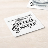 Trumpet Player Treble Maker Kartonnen Onderzetters (Schuin)