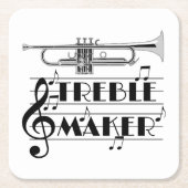 Trumpet Player Treble Maker Kartonnen Onderzetters (Voorkant)