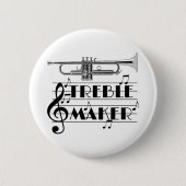 Trumpet Player Treble Maker Ronde Button 5,7 Cm (Voorkant)