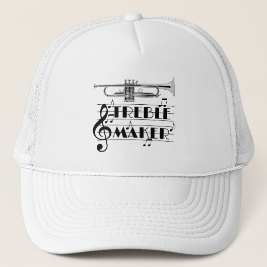Trumpet Player Treble Maker Trucker Pet (Voorkant)