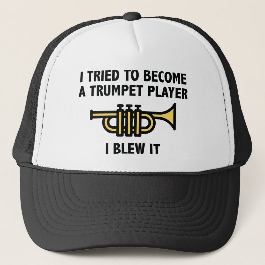 Trumpet Player Trucker Pet (Voorkant)