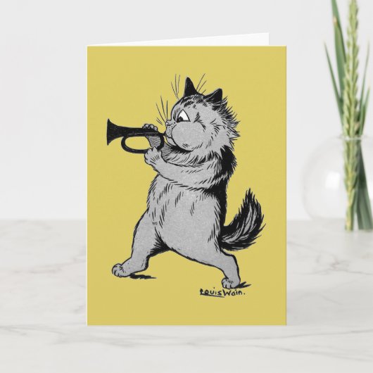 Trumpet Player (Trumpeter) Cat, Louis Wain Kaart (Voorkant)