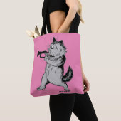 Trumpet Player (Trumpeter) Cat, Louis Wain Tote Bag (Dichtbij)