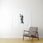 Trumpet Player Wandkleed (In situ)