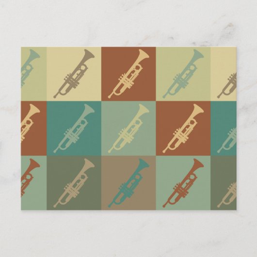 Trumpet Pop Art Briefkaart (Voorkant)