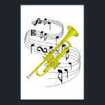 Trumpet Poster<br><div class="desc">Muziekmakers vieren het! Prouze kondig de wereld aan,  ik speel de Trumpet!</div>