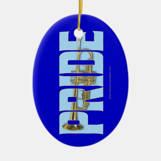 Trumpet PRIDE Keramisch Ornament (Voorkant)