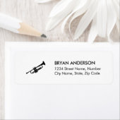 Trumpet Return-adreslabel Etiket (Insitu)