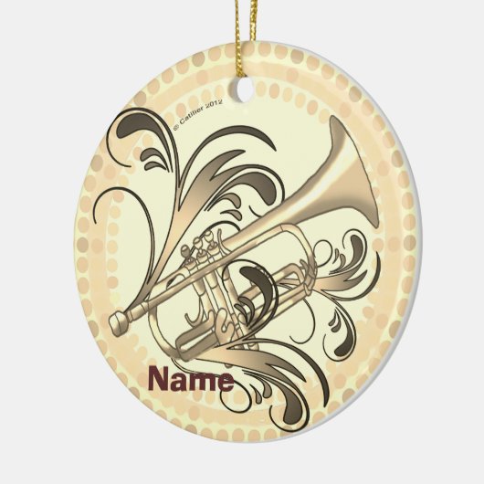Trumpet Rhythm  Keramisch Ornament (Links)