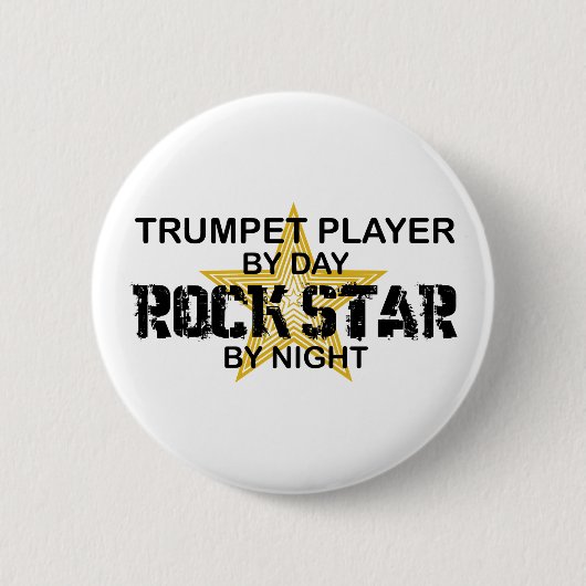Trumpet Rock Star by Night Ronde Button 5,7 Cm (Voorkant)
