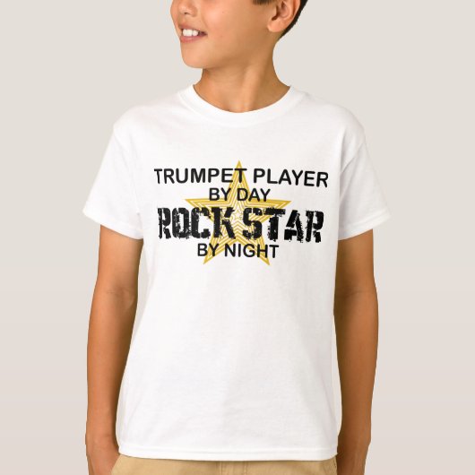 Trumpet Rock Star by Night T-shirt (Voorkant)