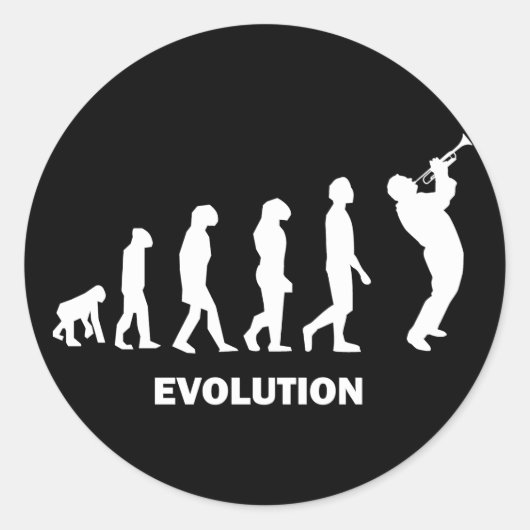 Trumpet Ronde Sticker (Voorkant)