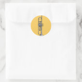 Trumpet Ronde Sticker (Tas)