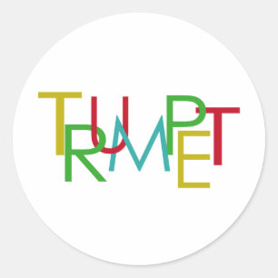 Trumpet Ronde Sticker