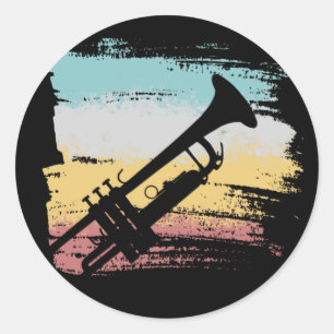 Trumpet  ronde sticker