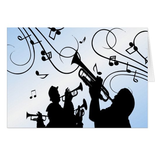 Trumpet Section Blue Music (Voorkant Horizontaal)