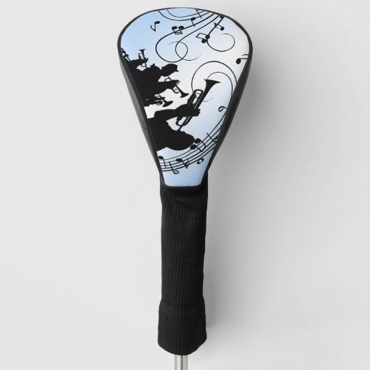 Trumpet Section Blue Music Golfheadcover (Voorkant)