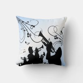 Trumpet Section Blue Music Kussen