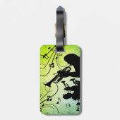 Trumpet Section Green Music Bagagelabel (Achterkant verticaal)