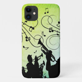 Trumpet Section Green Music Case-Mate iPhone Case