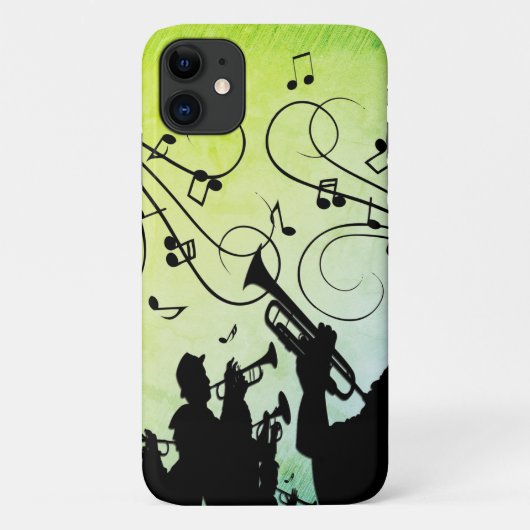 Trumpet Section Green Music Case-Mate iPhone Case (Achterkant)