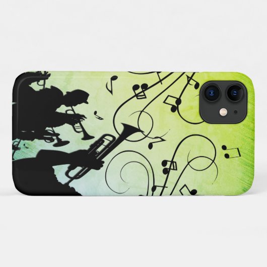 Trumpet Section Green Music Case-Mate iPhone Case (Achterkant (horizontaal))