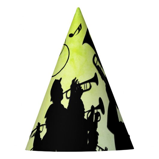 Trumpet Section Green Music Feesthoedjes (Voorkant)