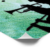 Trumpet Section Green Music Perfect Poster (Hoek)