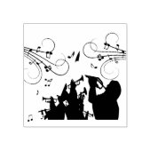 Trumpet Section Green Music Rubberstempel (Afrduk)