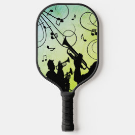 Trumpet Section Jazz Music Green Pickleball Paddle