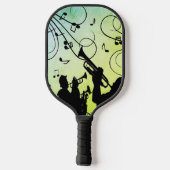 Trumpet Section Jazz Music Green Pickleball Paddle (Achterkant)