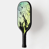 Trumpet Section Jazz Music Green Pickleball Paddle (Links)