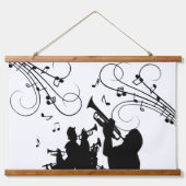 Trumpet Section Jazz Music Hangend Wandkleed (Voorkant)