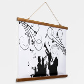 Trumpet Section Jazz Music Hangend Wandkleed (Gebogen)