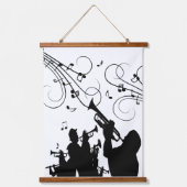 Trumpet Section Jazz Music Hangend Wandkleed (Voorkant)