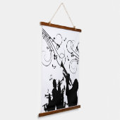 Trumpet Section Jazz Music Hangend Wandkleed (Gebogen)